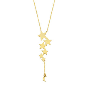 14K Gold Celestial Lariat 14K - Adina Eden's Jewels