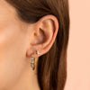  Small Emerald Diamond Illusion Stud Earring 14K - Adina Eden's Jewels