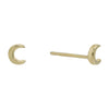 Gold Mini Horn/Crescent Stud Earring - Adina Eden's Jewels
