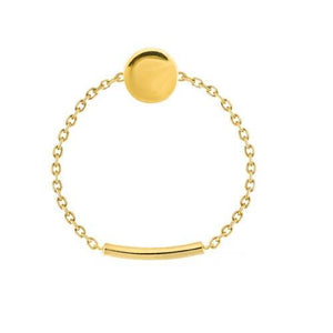 14K Gold / 8 Disc Chain Ring 14K - Adina Eden's Jewels