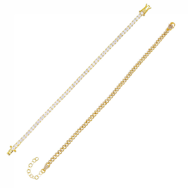 Gold The Icy Bracelet Combo Set - Adina Eden's Jewels