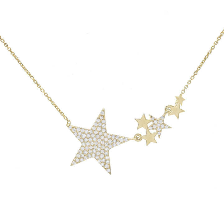 Gold Star Cluster Necklace - Adina Eden's Jewels