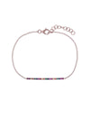 14K Rose Gold Rainbow Bar Bracelet 14K - Adina Eden's Jewels