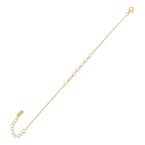 Gold Colored Half Tennis Chain Bracelet - Adina Eden's Jewels