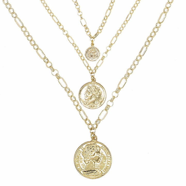 Gold 3 Piece Coin Set - Adina Eden's Jewels
