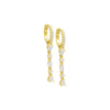 Gold Multi Shape CZ Drop Huggie Earring - Adina Eden's Jewels