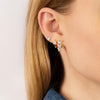  CZ Mini Flower Cluster Huggie Earring - Adina Eden's Jewels