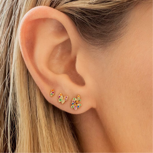  CZ Multi Shape Stud Earring Combo Set - Adina Eden's Jewels