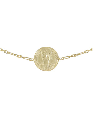 Gold Athens Coin Choker - Adina Eden's Jewels