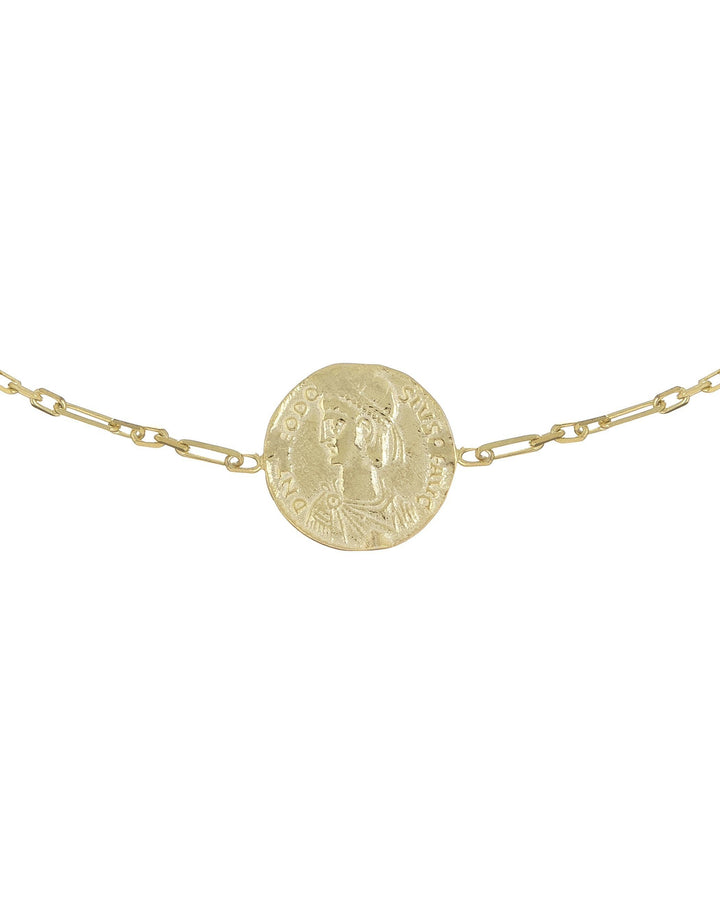 Gold Athens Coin Choker - Adina Eden's Jewels