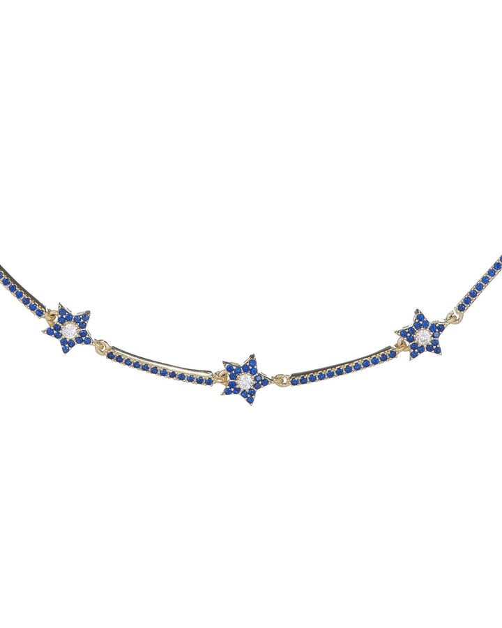 Sapphire Blue / Onyx Colored Starz Choker - Adina Eden's Jewels