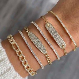  Pavé Figaro Bracelet - Adina Eden's Jewels