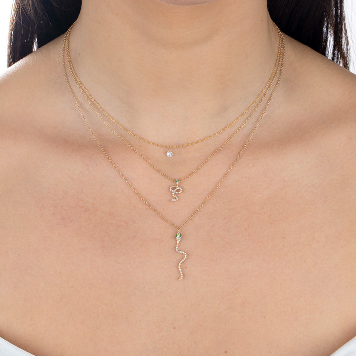  Diamond Dainty Necklace 14K - Adina Eden's Jewels
