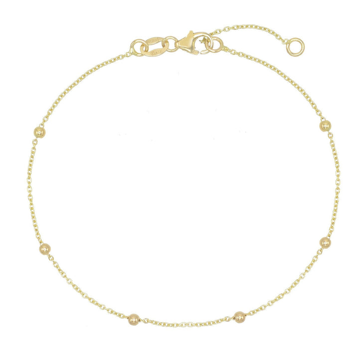 14K Gold Ball Chain Bracelet 14K - Adina Eden's Jewels
