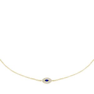 Sapphire Blue Sapphire Evil Eye Choker - Adina Eden's Jewels