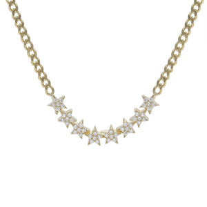 Gold Stars Cuban Chain Choker - Adina Eden's Jewels