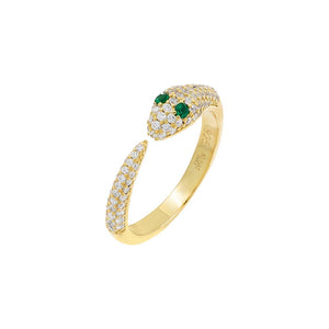 Gold / 6 Pavé Snake Claw Ring - Adina Eden's Jewels