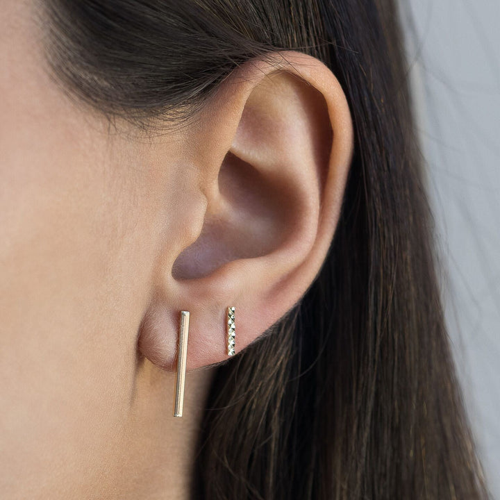  Long Bar Earring 14K - Adina Eden's Jewels
