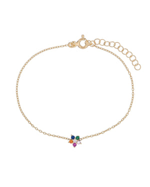 Multi-Color Single Flower Bracelet - Adina Eden's Jewels