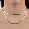  Thin Herringbone Necklace 14K - Adina Eden's Jewels
