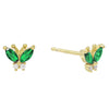Emerald Green Mini Butterfly Stud Earring - Adina Eden's Jewels