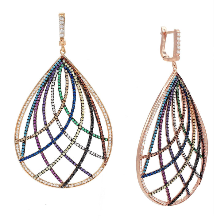 Multi-Color Colorful Swirl Stud Earring - Adina Eden's Jewels