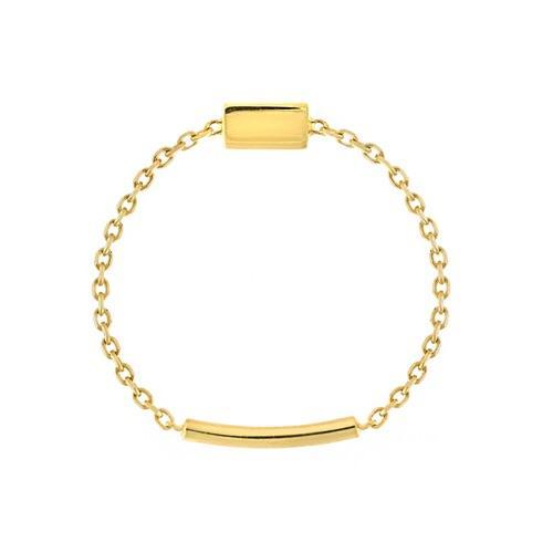 14K Gold / 7 Bar Chain Ring 14K - Adina Eden's Jewels