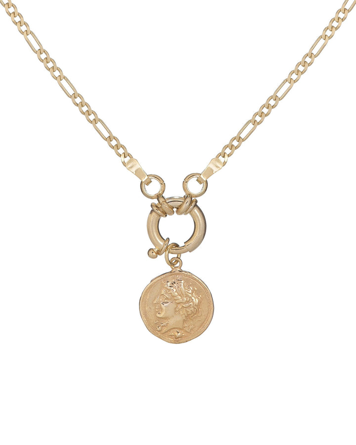 Gold Greek Coin Necklace - Adina Eden's Jewels