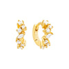 Gold Scattered CZ Huggie Earring - Adina Eden's Jewels