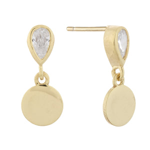 Gold / Disc Assorted Gem Studs - Adina Eden's Jewels
