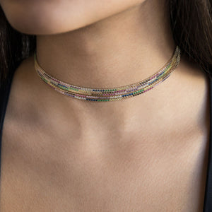  5 Row Tennis Choker - Adina Eden's Jewels