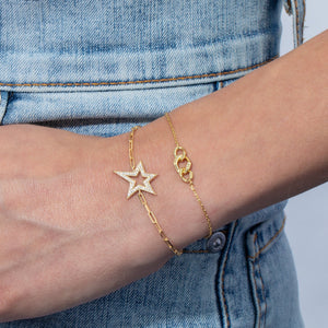  CZ Open Star Bracelet - Adina Eden's Jewels