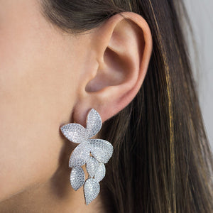  Leaf Cluster Stud Earring - Adina Eden's Jewels