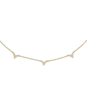 Gold Cluster Choker / Necklace - Adina Eden's Jewels