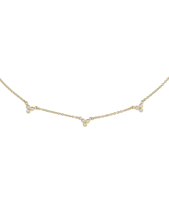 Gold Cluster Choker / Necklace - Adina Eden's Jewels
