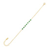 Emerald Green Colored Half Tennis Chain Bracelet - Adina Eden's Jewels