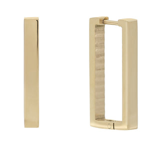 Gold Rectangle Earrings - Adina Eden's Jewels