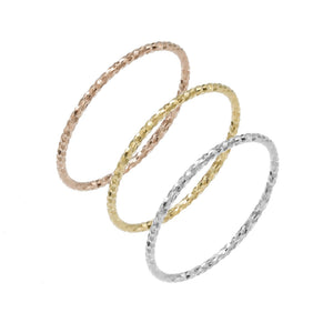 Multi-Color / 6 Trio Hammered Bands - Adina Eden's Jewels