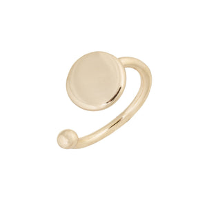 Gold Tiny Circle Ear Cuff - Adina Eden's Jewels