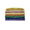 Multi-Color / 5 Multi -Color Bar Set Ring - Adina Eden's Jewels