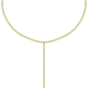 Gold Tennis Lariat - Adina Eden's Jewels