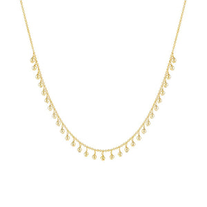 Gold Mini Ball Dangle Necklace - Adina Eden's Jewels