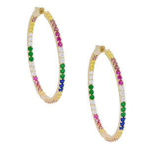 Multi-Color Tennis Hoops - Adina Eden's Jewels