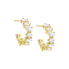 Gold Multi Shape CZ Hoop Earring - Adina Eden's Jewels