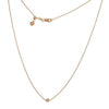14K Rose Gold Diamond Mini Bezel Necklace 14K - Adina Eden's Jewels