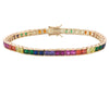 Multi-Color Colorful Tennis Bracelet- Square - Adina Eden's Jewels
