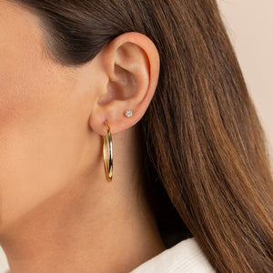  Tiny CZ Flower Stud Earring - Adina Eden's Jewels