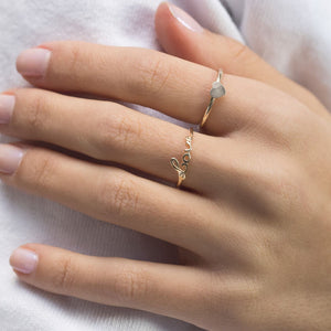  Mini Heart Ring 14K - Adina Eden's Jewels