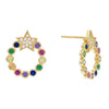 Multi-Color Star Bezel Earrings - Adina Eden's Jewels