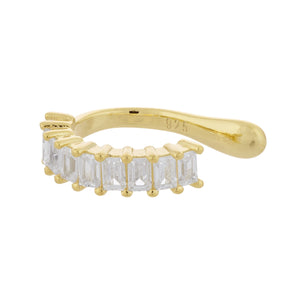 Gold Baguette Ear Cuff - Adina Eden's Jewels